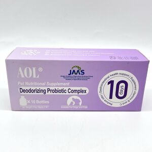 AOL Deodorizing Probiotic Complex for Dogs & Cats Digestive & Odor Support -10pk